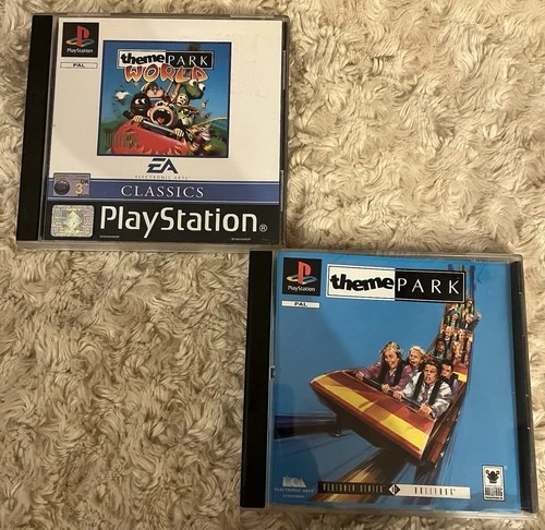 Theme Park & World for PAL PLAYSTATION/PS1 2 game bundle 