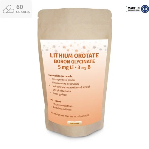 EraSvital Lithium 5mg Boron 3mg Capsules Liposomal Formulated Made in Europe