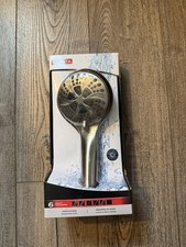 Delta Hand Shower Head- Brushed Nickel Finish- 6 Spray Settings