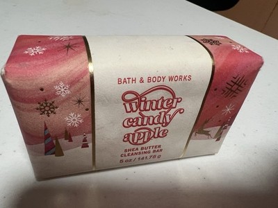 Bath & Body Works Shea Butter Cleansing Bar Soap 5oz Winter Candy Apple