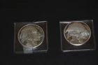 TWO   -  1 oz  Indian Buffalo Silver Rounds  .999 Fine Silver