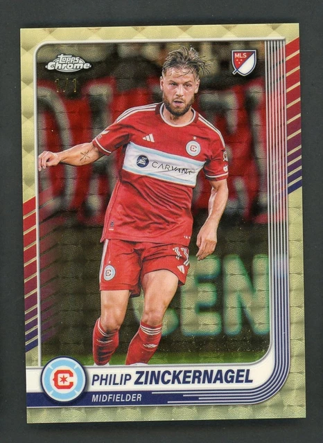 2025 Topps Chrome MLS Philip Zinckernagel Refractor SuperFractor #1/1 Fire
