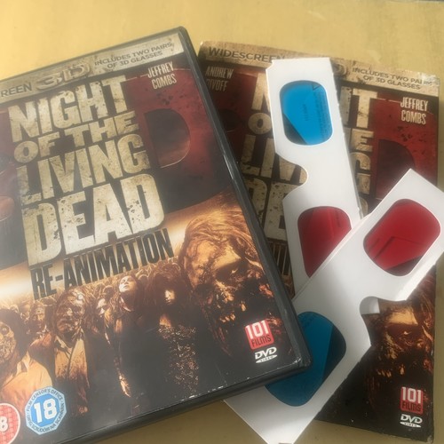 Night Of The Living Dead DVD Re-Animation 2 Pairs 3D Glasses Slipcase Zombies