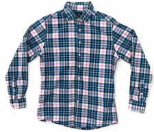 Rodd & Gunn Shirt Sports Fit Plaid Blue Purple Long Sleeve Cotton Mens Medium