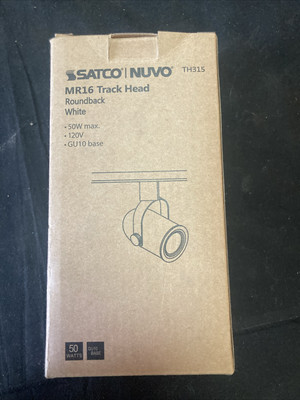 Nuvo Lighting 1 Light MR16, 120V Track Head, Round Back, White - TH315