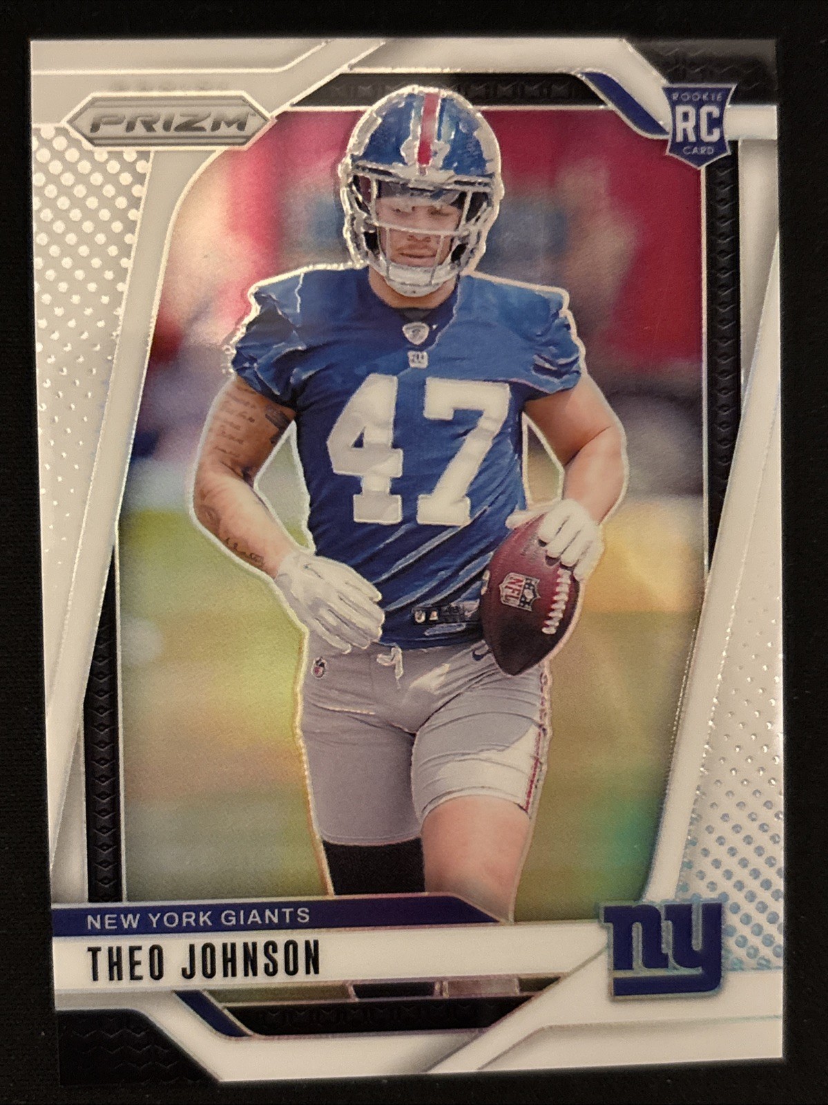 2024 Panini Prizm - Rookies Theo Johnson #390 White Prizm /35 (RC)