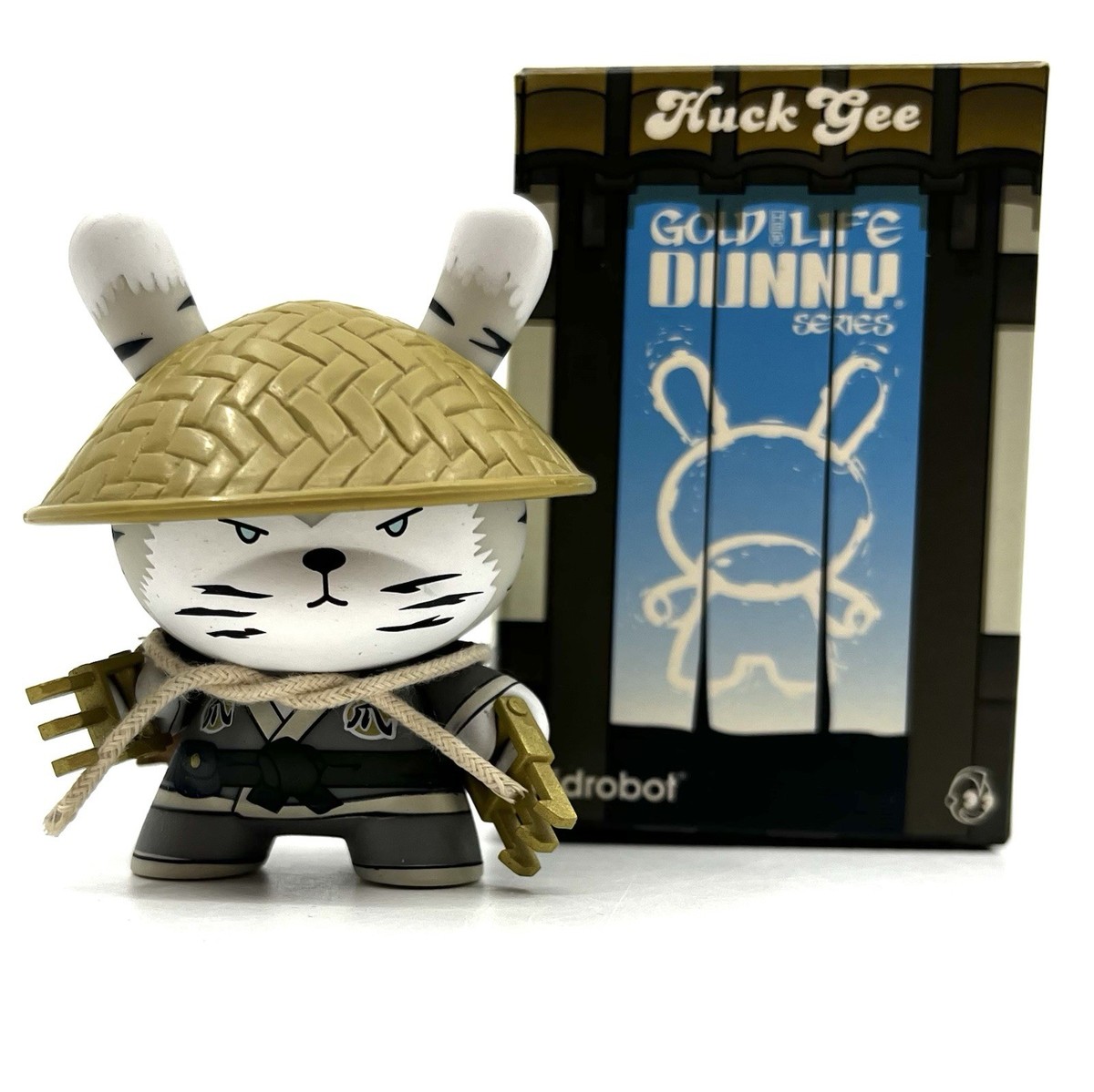 Kidrobot Huck Gee Gold Life Series 3” Samurai Tiger Dunny Vinyl