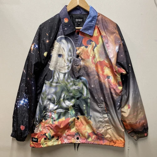 RIPNDIP Galactica Coach Giacca Uomo L Grafica Multicolore