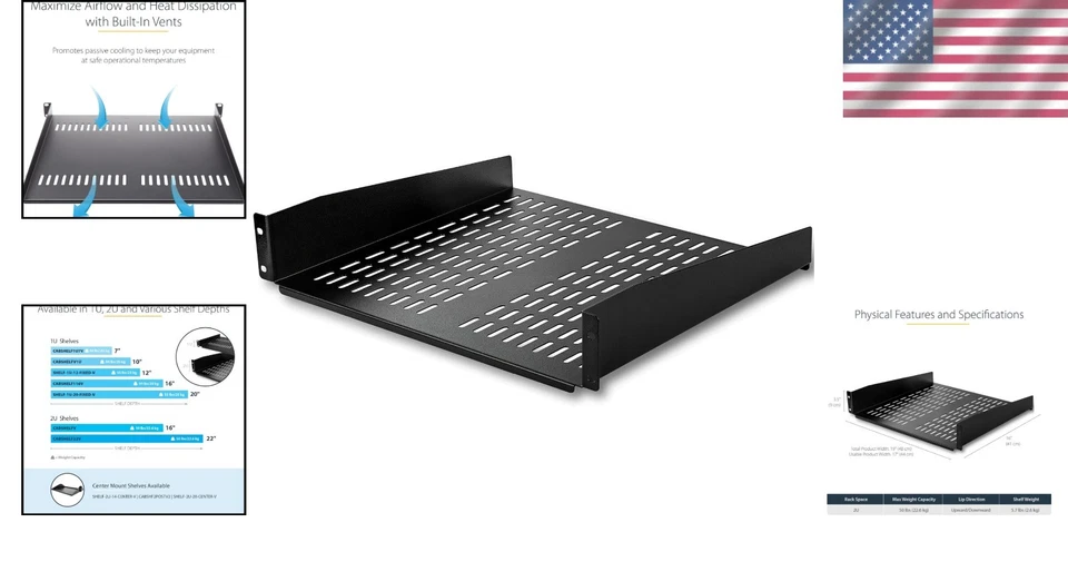 Heavy-Duty Steel 19" Cantilever Tray - 50lb Capacity - Image 2 of 4
