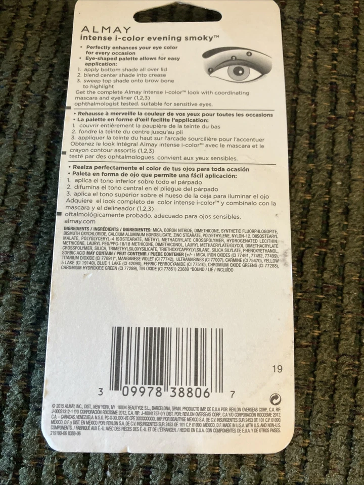 New Almay Intense i-Color Evening Smokey Eye Shadow Trio 150 Blues - Image 4 of 4
