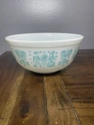 Vintage Pyrex Amish Butterprint Butter Print Turquoise Mixing Bowl 403 2.5qt