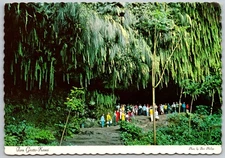 Fern Grotto on the Wailua River Cruise Kauai Hawaii (6X4 in) Vintage Postcard