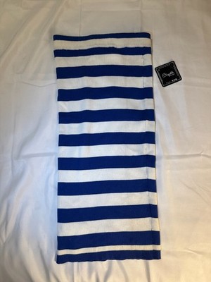 MINKPINK Blue White Striped Ribbed Knit Midi Skirt Bodycon Tube Size S NWT