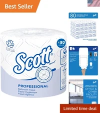Commercial Grade 2-Ply Toilet Paper, 80 Eco-Friendly Rolls, Individually Wrapped