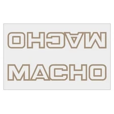 Cycle Pro - Macho Downtube gold on clear decal