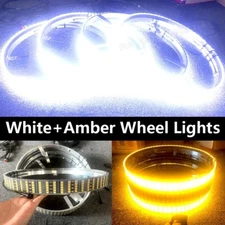 5 Row Brightest 17.5'' Dual Color LED Wheel Rim Lights w/Turn Signal for Truck