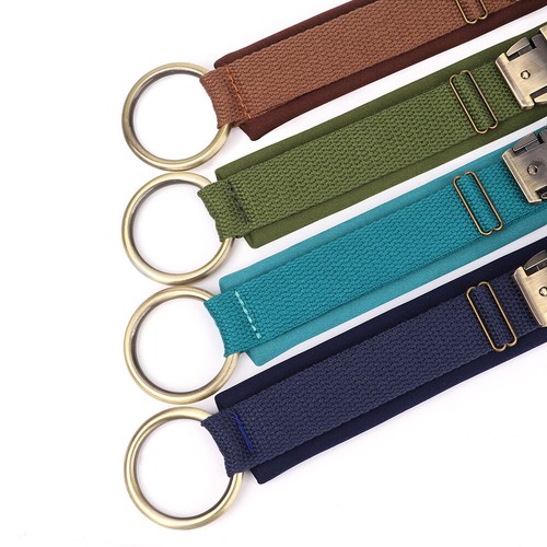 Neoprene Padded Collar for Dogs with Custom Personalised Nameplate Heavy Duty - Picture 8 of 17