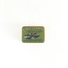 Scatola in latta porta puntine/needless per grammofono  marca Welcome - vintage