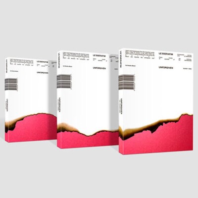 LE SSERAFIM UNFORGIVEN 1st Album VER.1 CD+Photo Book+3 Card+Sticker+Fold Poster