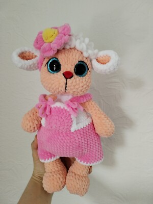 Handgestrickte Häkel Geschenk Stofftiere handgefertigt süß Schafe AMIGURUMI