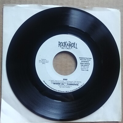WEIRD AL YANKOVIC UHF DJ PROMO Rare 45 7'' POP NOVELTY Record Vinyl Records 1989