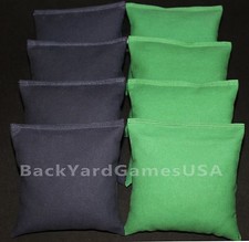 ALL WEATHER CORNHOLE BEAN BAGS Navy  Grass Green Resin Filled WATERPROOF