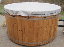 PVC Abdeckung f. Badebottich mit Aussenofen Deckel Wasserbottich Holzbottich 1,6