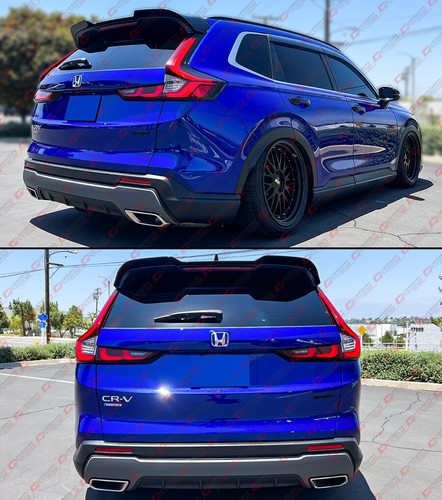 FOR 2023-2025 HONDA CR-V CRV M STYLE GLOSS BLACK TOP ROOF LID SPOILER EXTENSION - Picture 5 of 8