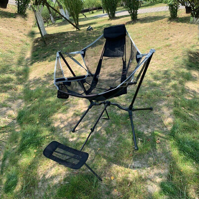 2023 new Outdoor folding lounge chair, portable camping and fishing