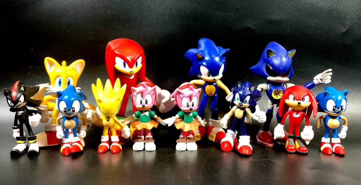 12 Sonic the Hedgehog Action Figure & PVC Lot ~ Jakks Sega Tomy