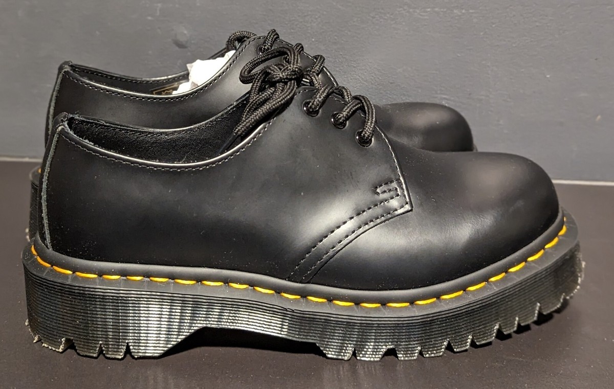 Dr Martens 1461 Bex Zip Black Smooth Leather Shoes Women's