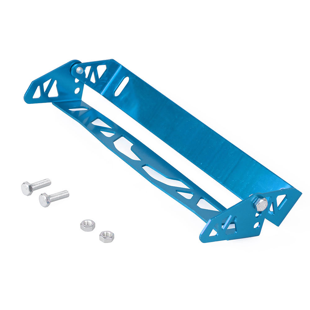 Aluminum Adjustable Rotating Number JDM Car License Plate Frame Holder BLUE