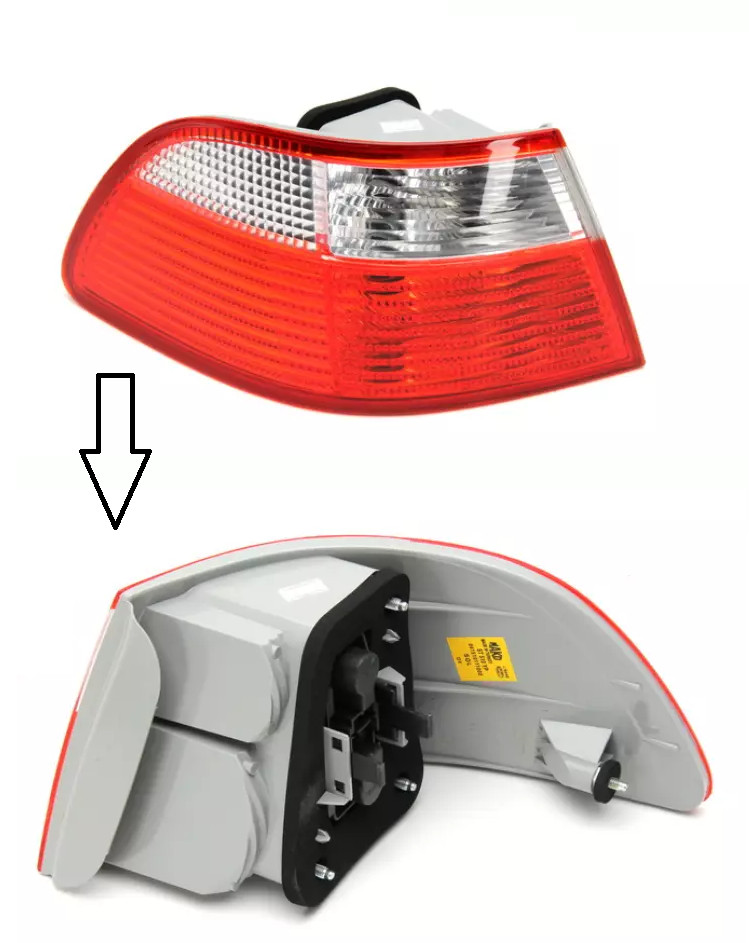 Feu arriere droite Fiat Albea 2002-2006 bloc optique de rechange en plastique rouge et blanc