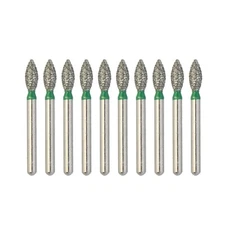 Dental Diamond Burs FG FO-28C Flame Ogival End Coarse Grit Green High Speed Burr