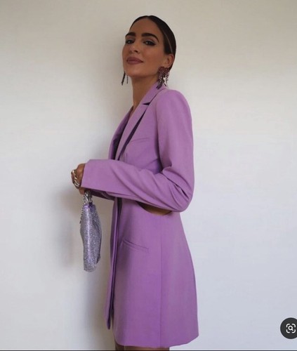 zara lilac blazer dress