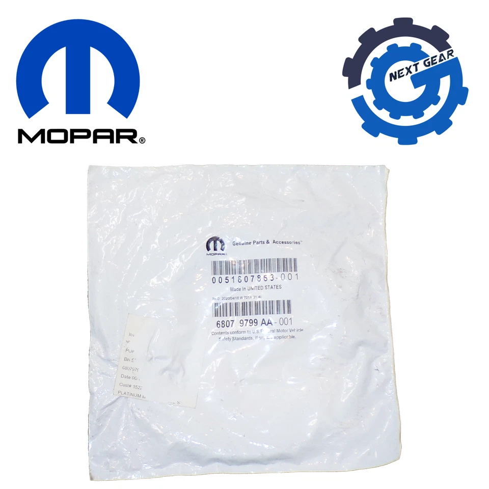 Nueva junta tórica bomba de combustible Mopar 12-21 Jeep Cherokee Chrysler Pacifica 68079799AA fabricante de equipos originales Foto 2 de 3