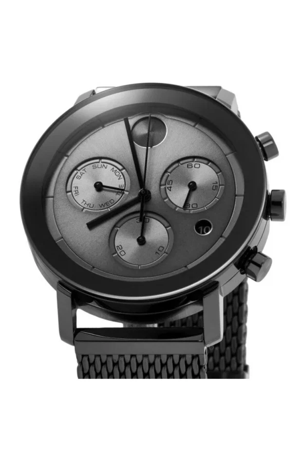 Совершенно новые смелые мужские часы-хронограф Movado Evolution нержавеющая сталь 3600810 - Изображение 2 из 4