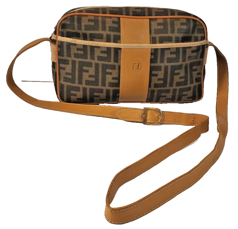 Rarissima borsa a mano FENDI PVC pelle Zucca tracolla logo