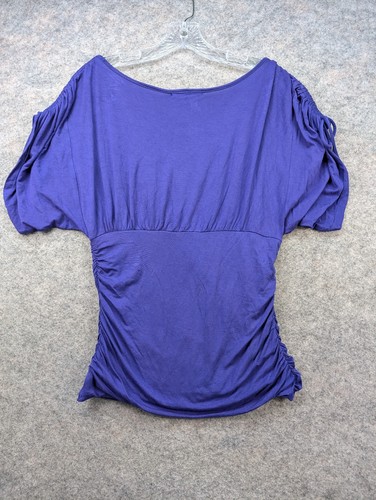 Blusa sobre verde para mujer azul medio elástica manga ceñida hecha en EE. UU. - Imagen 2 de 11