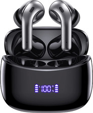 Wireless Earbuds Bluetooth Headphones 60H Playtime Ear Buds with LED Power Displ
