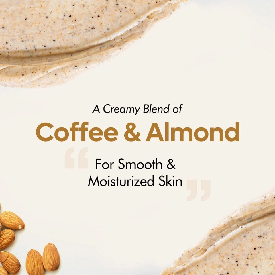 mCaffeine Almond & Coffee Body Scrub (200gm) Tan Removal For Women & Men - Image 2 of 4