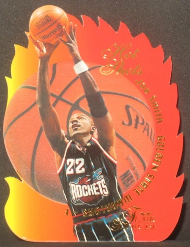 Clyde Drexler 1996-97 Flair Showcase Hot Shots ERROR Joe Smith Name On Front #18