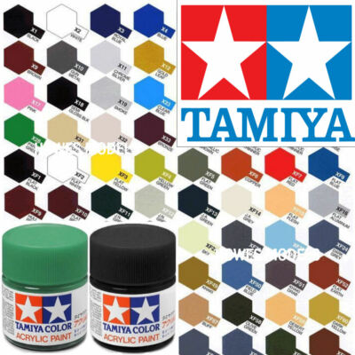 Tamiya Acrylic Paints 10ml X + XF Full Range Model Paint Jars - Revell, Airfix