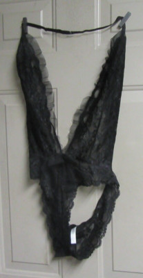 ADORE ME - BEAUTIFUL SEXY BLACK LACE TEDDY - SIZE XL -   NWT