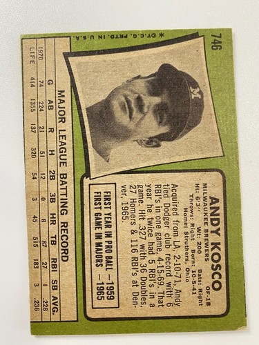 1971 Topps High Numbers Complete Your Set VG to VG-EX Free Shipping - Picture 25 of 367