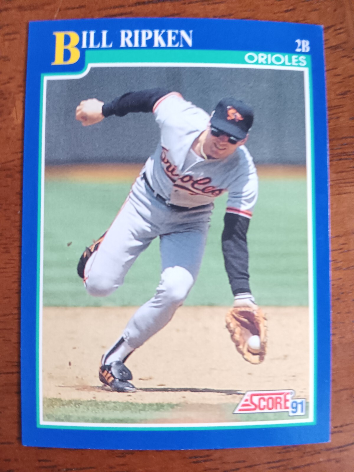 BILL RIPKEN BALTIMORE ORIOLES 1991 SCORE BASEBALL #487