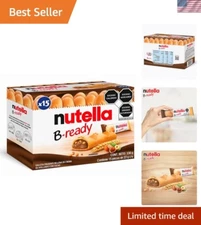 Nutella B-ready Mini Baguette Crispy Wafer Filled with Creamy Hazelnut, 10.13 oz