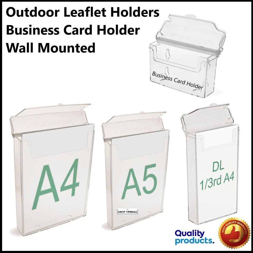 MSF A4,A5 & Trifold Outdoor Leaflet Holders Waterproof Dispenser Exterior Display