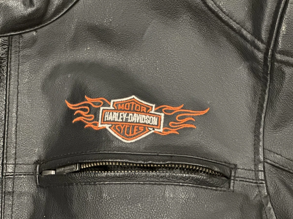 Harley Davidson Leather Jacket Flames for sale | eBay