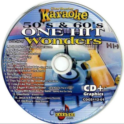 CHARTBUSTER 50 s & 60 s ONE HIT WONDERS KARAOKE CDG DISC soft rock 5112-01